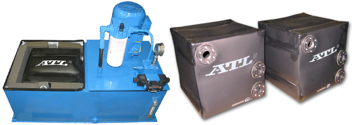 This Hydraulic Power Unit is part of a lifting system –  HPU - Flexible Fluid Bladders