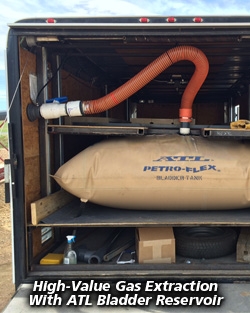 ATL Natural Gas Recovery Bladder Tank in Mobile Unit